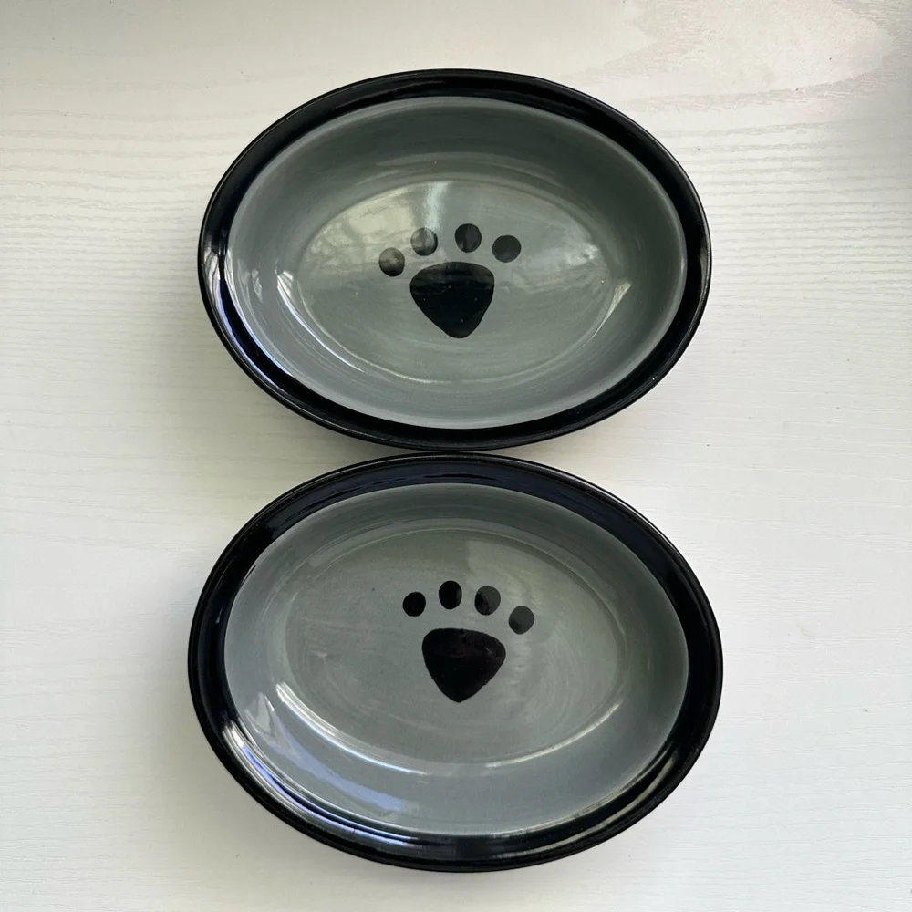 PetRageous Black and Gray Pet Bowl - bundle